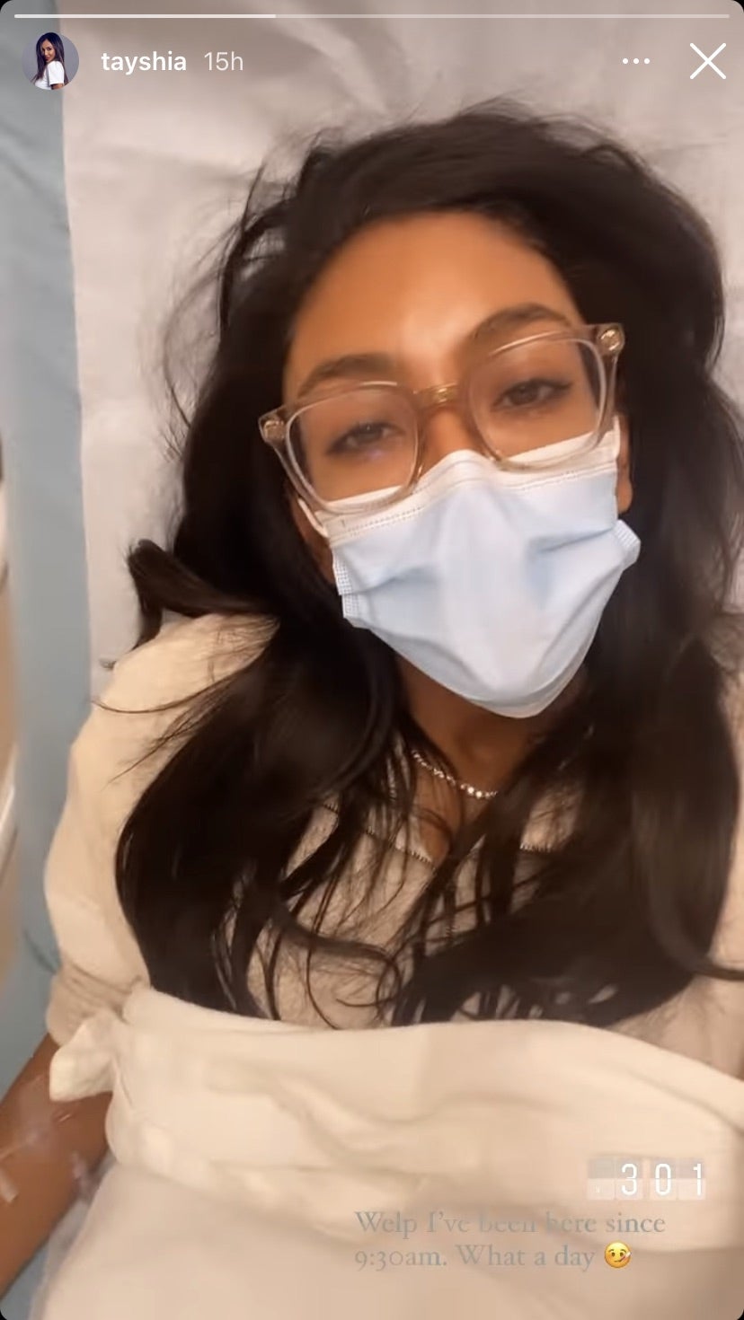 Tayshia Adams Posts Video Of Herself at the Hospital 'What a Day
